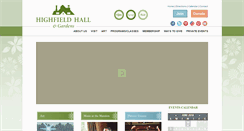 Desktop Screenshot of highfieldhallandgardens.org