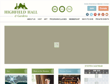 Tablet Screenshot of highfieldhallandgardens.org